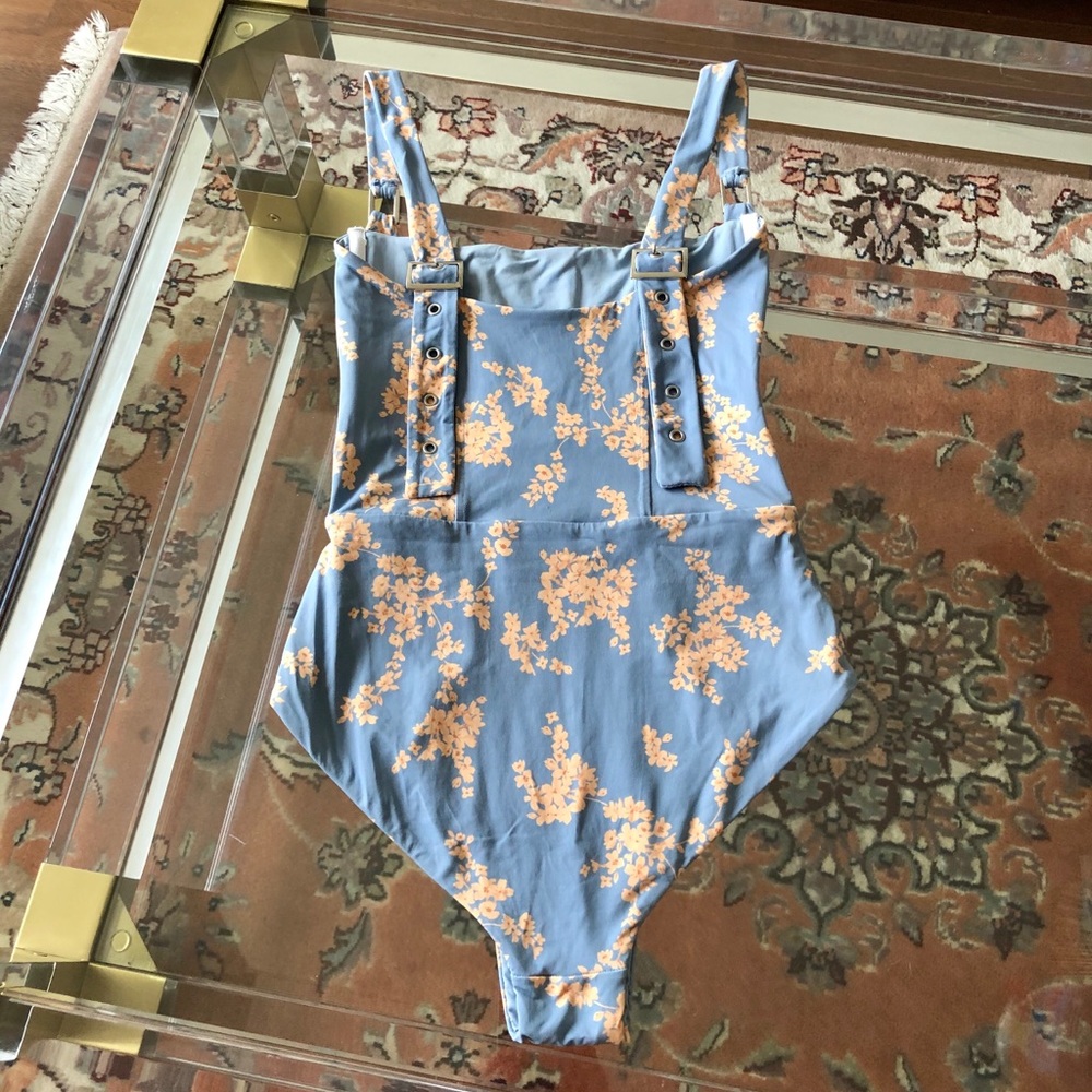 Revel Rey Blue Botanical Hunter One-Piece Swimsuit - Picture 11 of 16
